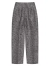Givenchy Double Pleat Pants In Herringbone Mixed Wool In Blue