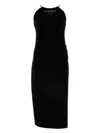 Givenchy Viscose Dress With Embellished Neckline And Draped Detailing