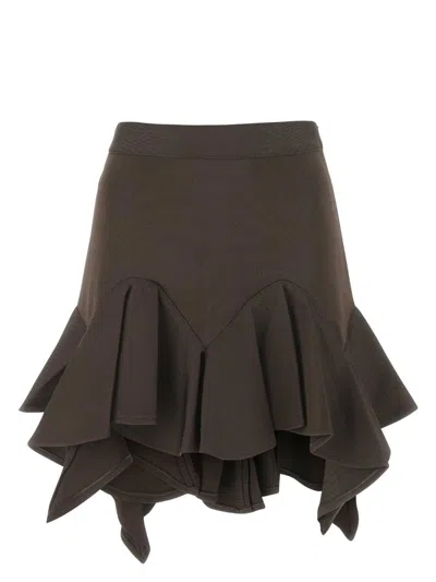 Givenchy Women's Viscose Skirt In Brown