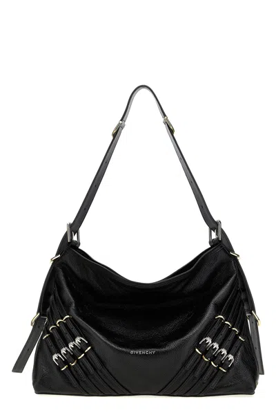 Givenchy Medium Voyou Bag In Leather With Multi-buckles In Black