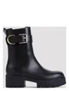 Givenchy Voyou Leather Buckle Chelsea Boots