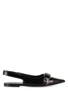 Givenchy Voyou Slingback Ballerina Flat With Pointed Toe In Black
