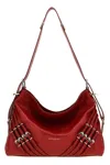 Givenchy Womens 640-vermillon Voyou Medium Leather Shoulder Bag In Red