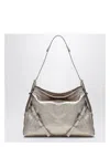 Givenchy Medium Voyou Laminated Leather Shoulder Bag In Metal