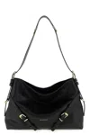 Givenchy Women Voyou Medium Leather Shoulder Bag In Black