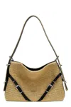 Givenchy Medium Woven Shoulder Bag With Adjustable Strap In Cream