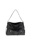 Givenchy Women Voyou Medium Leather Shoulder Bag In Black