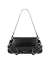 GIVENCHY WOMEN'S VOYOU SHOULDER FLAP BAG IN BOX LEATHER