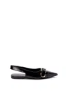 Givenchy Women Voyou Leather Slingback Flats In Black