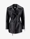 Givenchy Women Waisted Leather Jacket In Black