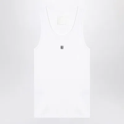 Givenchy Women's White Cotton Tank Top With Logo