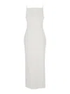 Givenchy Women White Long Dress With Square Neckline And Rear Single Slit In Viscose Blend Woman In Multi