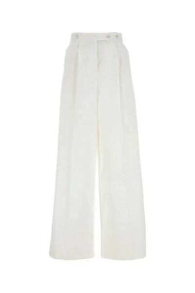 GIVENCHY GIVENCHY WOMEN WHITE POPLIN WIDE-LEG PANT