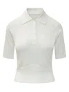 Givenchy White Solid Shirt Collar Polo In White