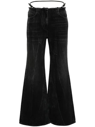 Givenchy Women's Wide-leg Denim Cotton Jeans In Black