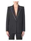 Givenchy Embellished Lapel Blazer In Black