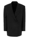 Givenchy Oversize Double-breasted Black Wool Jacket Women