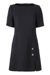 Shop Givenchy Women's Wool Blend Tweed Dress In Blue