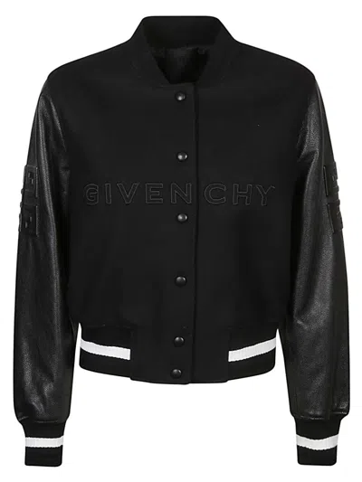 Givenchy Women Wool Bomber Jacket In Black