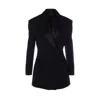 Givenchy Double-breasted Blazer With Pleated Back In Black