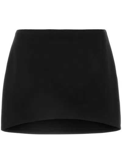 Givenchy Black Wool Mini Skirt In Multicolor