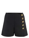 Givenchy Shorts In Wool And Mohair With Buttons In Black