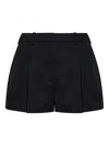 Givenchy Wool Pleated Tailored Shorts In Black