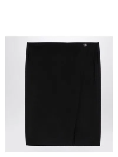 GIVENCHY WOMEN'S WOOL SKIRT WITH METAL BUTTON 4G