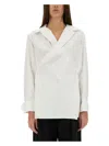 Givenchy Poplin Wrap Shirt In White