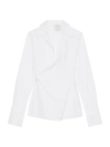 Givenchy Poplin Wrap Shirt In White
