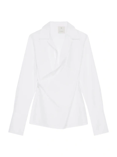 Givenchy Wrap Shirt In Poplin In White
