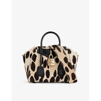 Givenchy Womens Black/beige Antigona Lock Toy Leather Top-handle Bag