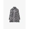 Givenchy Cocoon Short Trench In Cotton With Animal Print In Black