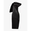 Givenchy Womens Black Bow Open-back Silk Maxi Dress In Black