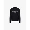 Givenchy Womens Black Brand-intarsia Round-neck Wool And Cashmere Sweater In Black