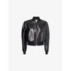 Givenchy Leather Bomber Jacket In Black