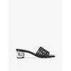 Givenchy Logo Fabric Sandals Sculpture Heel In Black