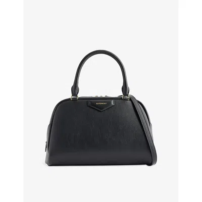 Givenchy Womens Black Gold Antigona East-west Medium Leather Shoulder Bag