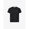 Givenchy Womens Black Logo-patch Cotton T-shirt In Black