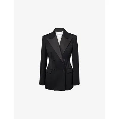 Givenchy Womens Black Peak-lapel Double-breasted Wool Blazer