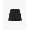 Givenchy Wool Bermuda Shorts Front Pleats Belt Loops In Multi
