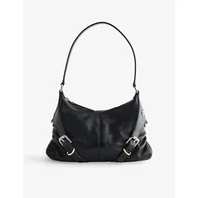 Givenchy Womens Voyou Harness Medium Leather Shoulder Bag Black