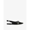 Givenchy Voyou Slingback Ballerina Flat With Pointed Toe In Black