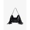 Givenchy Medium Voyou Shoulder Bag Fringes In Black