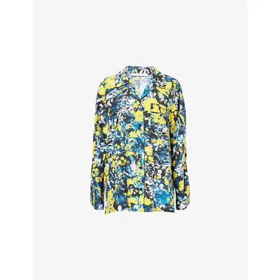 Givenchy Womens  Floral-print Pyjama-style Woven Shirt In Multi