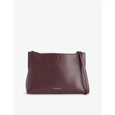 Givenchy Womens Burgundy Day Flat Leather Pochette
