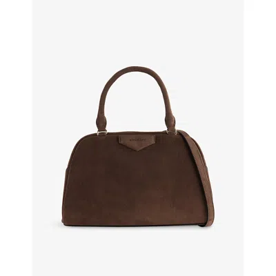 Givenchy Womens Ebony Brown Antigona East-west Leather Shoulder Bag