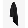 Givenchy Womens Black Asymmetric Halterneck Wool Midi Dress In Black