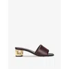 Givenchy Calfskin G Cube-heel Mule Sandals In Wine