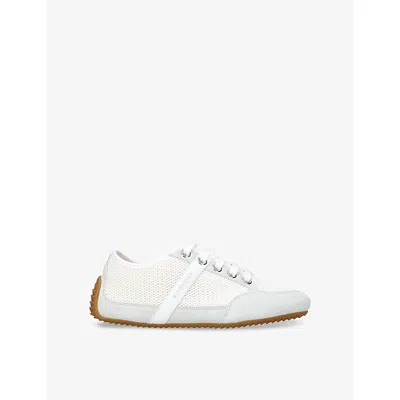 Givenchy Womens White Logo Mesh And Suede Low-top Trainers Eur 39 / 6 Uk